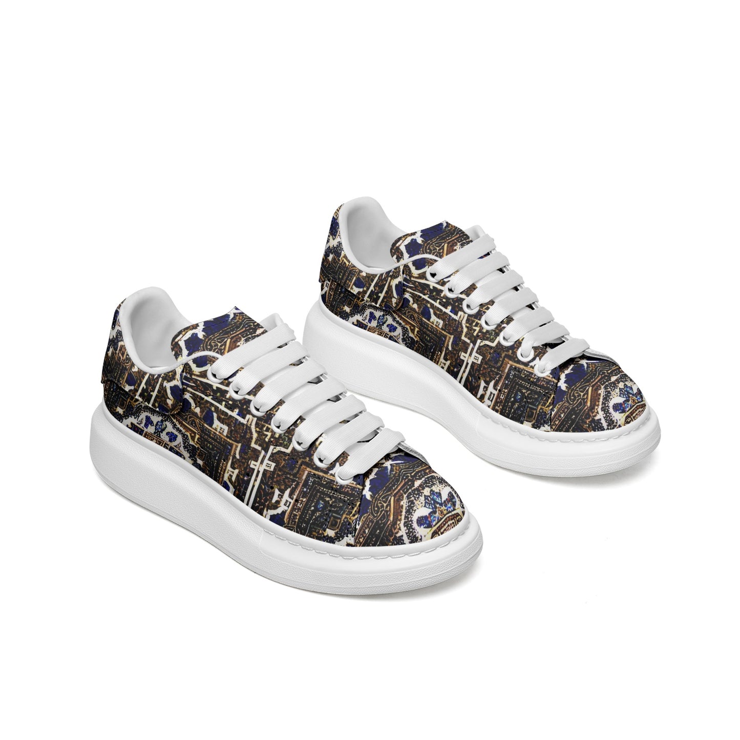 kokorepublic     Unisex Non Slip Lace Up Leather Sneakers