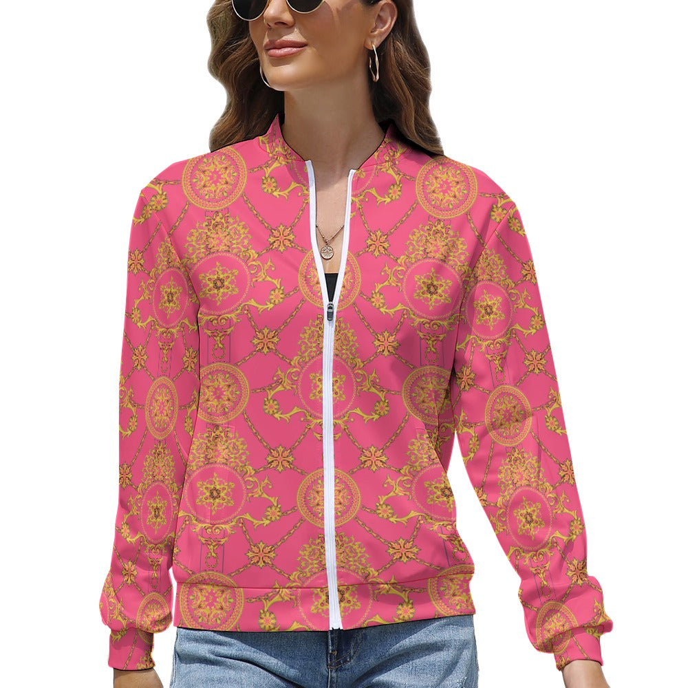 kokorepublicboutique Women's Long Sleeve Zipper Jacket