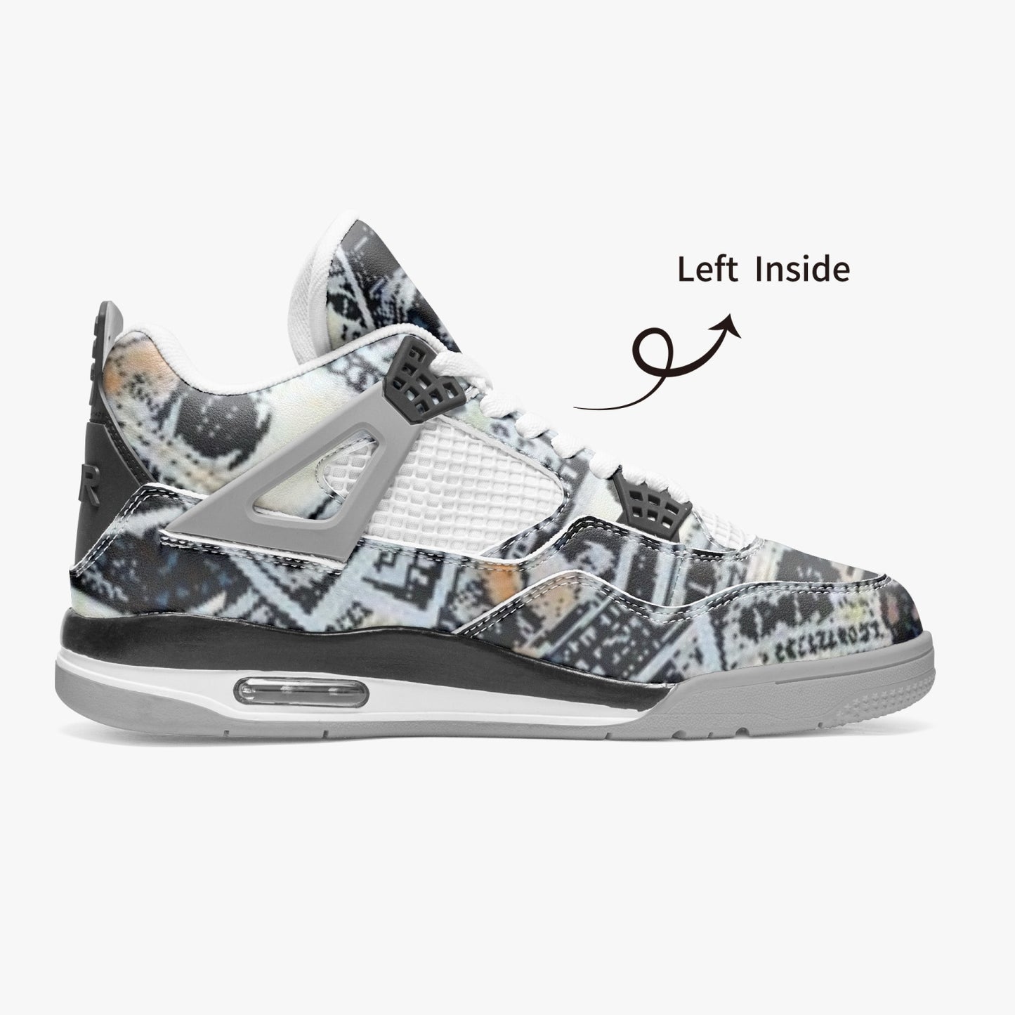 kokorepublic 699. AJ4 Basketball Sneakers -Grey Sole