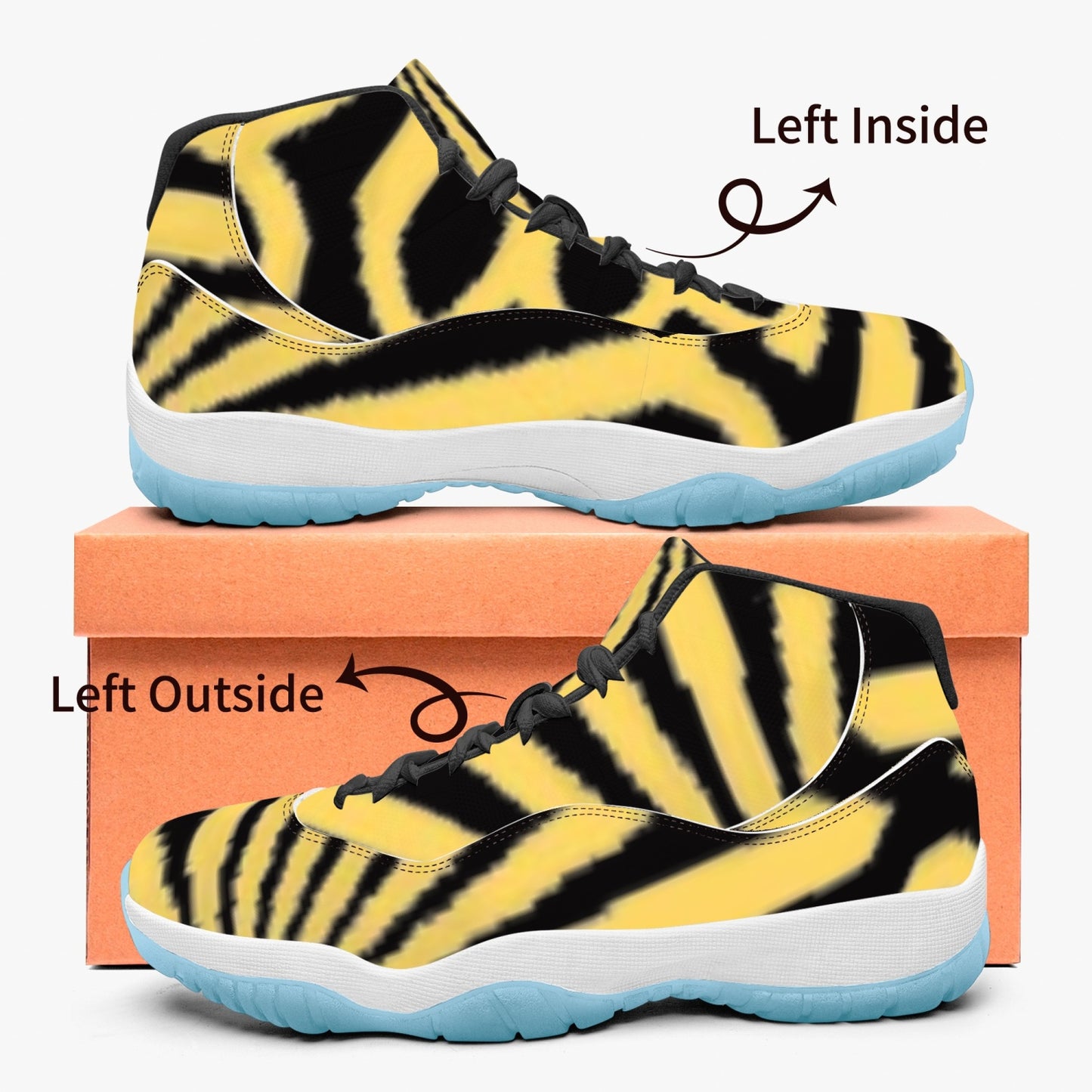 522.  AJ11 Basketball Sneakers -Blue Sole