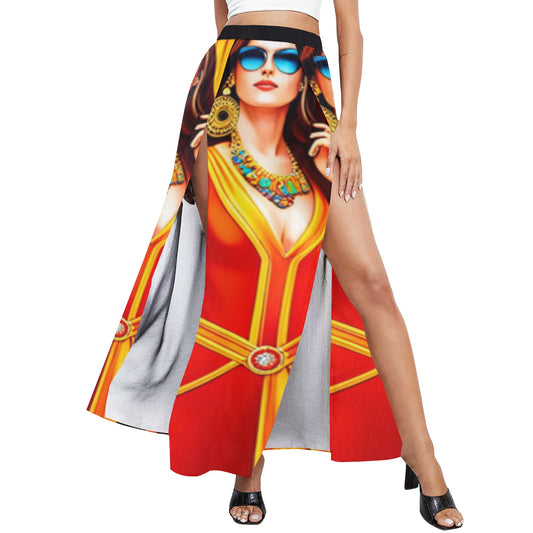 kokorepublic Women's High Slit Long Beach Dress (S40)