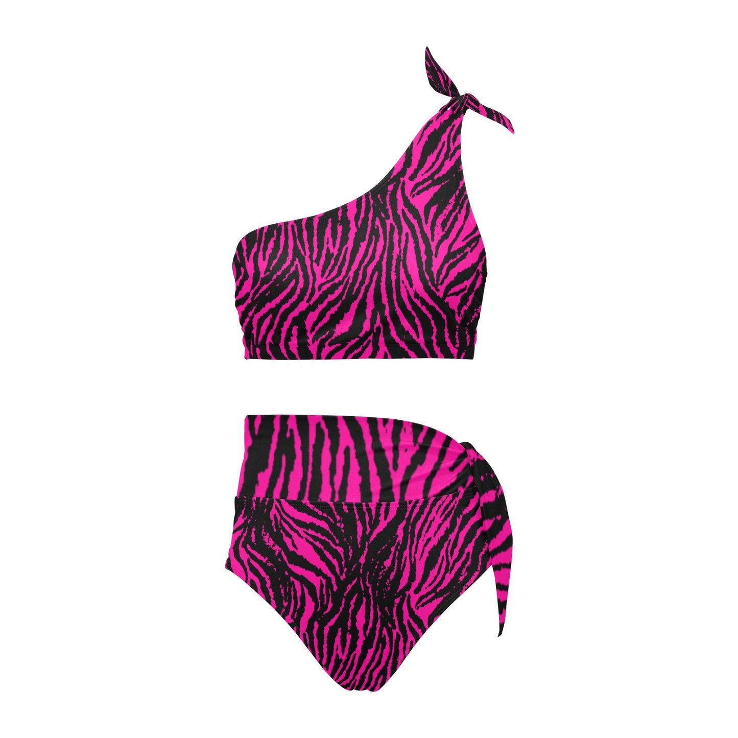 kokorepublic High Waisted One Shoulder Bikini Set (S16)