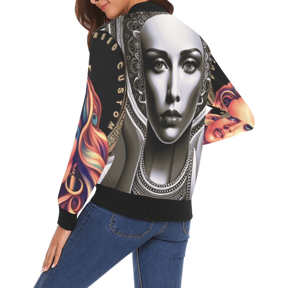 kokorepublic Print Bomber Jacket for Women ( H19)