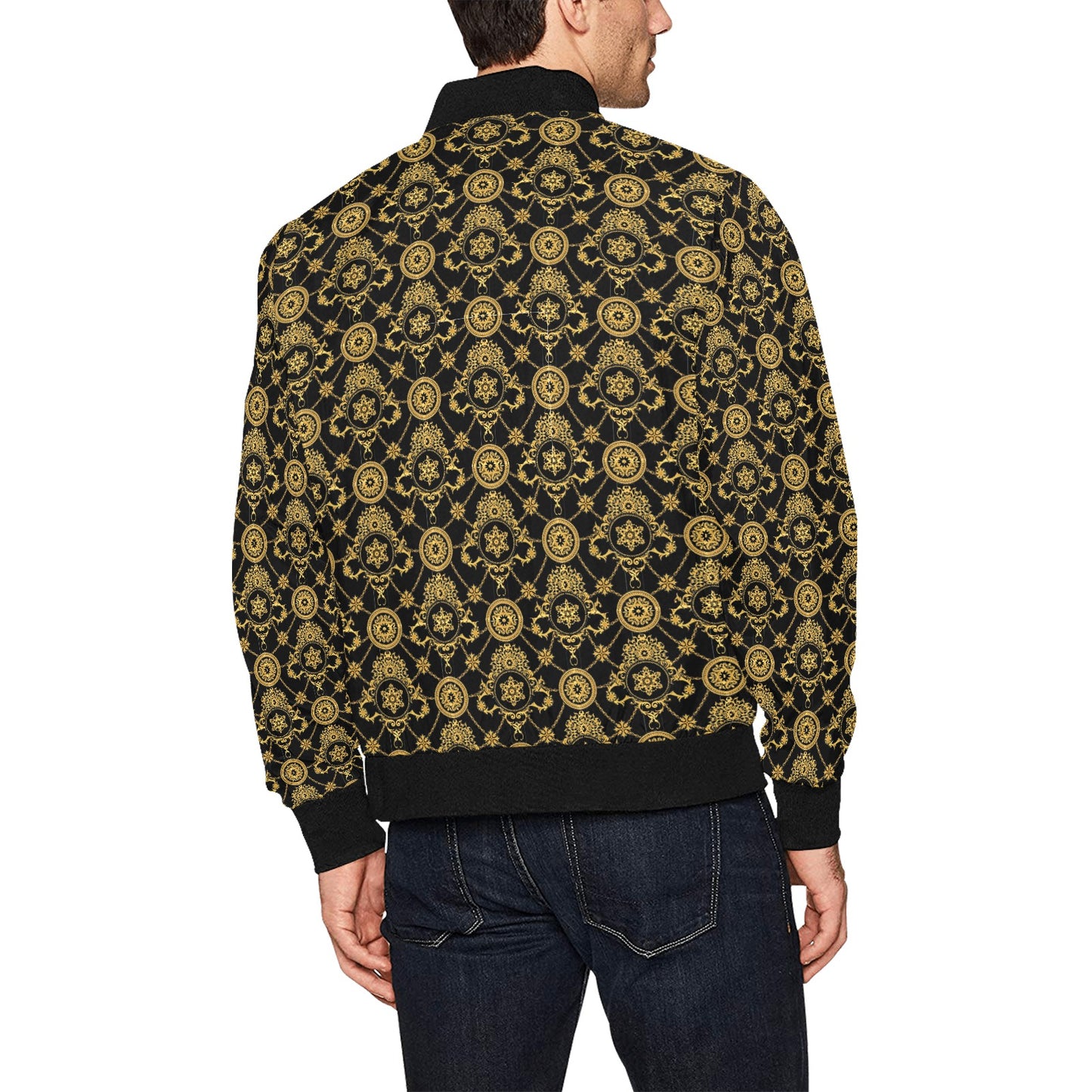 kokorepublic Men's All Over Print Bomber Jacket (Model H31)