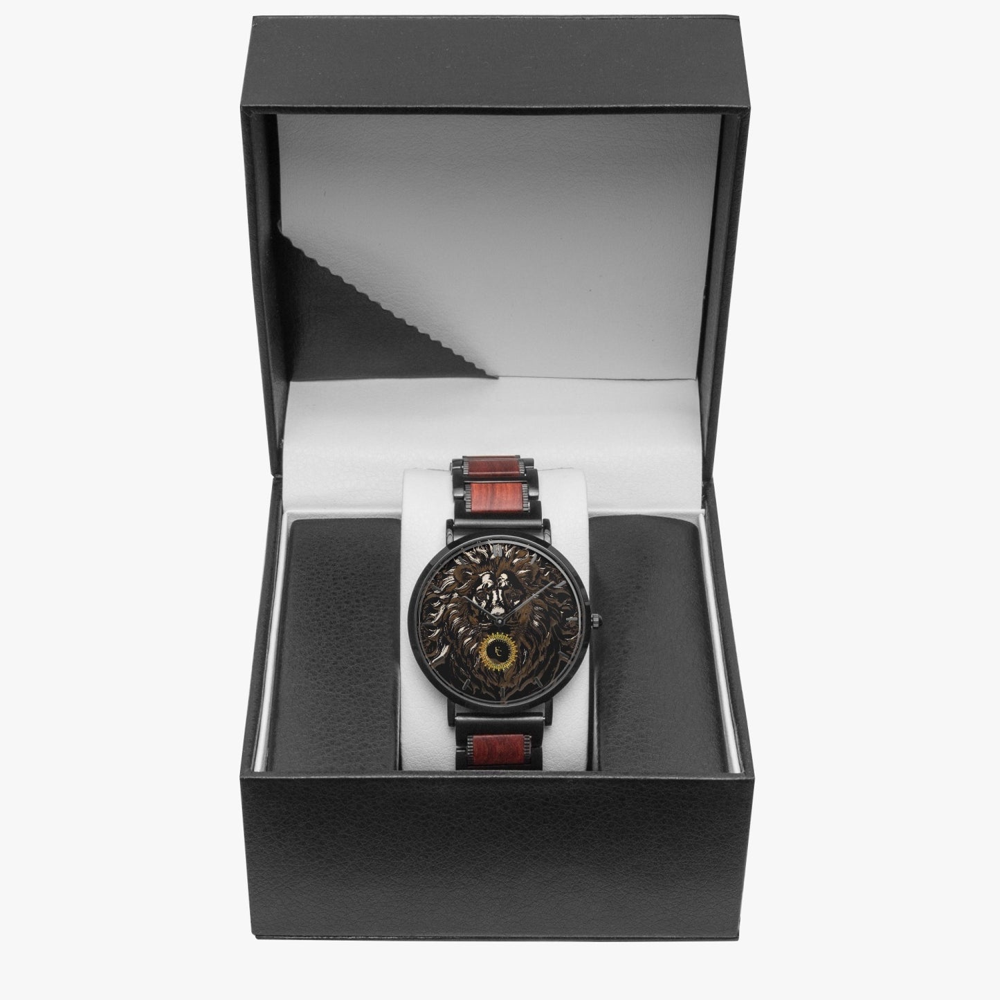 731. New wooden Strap Quartz Watch - With Indicators