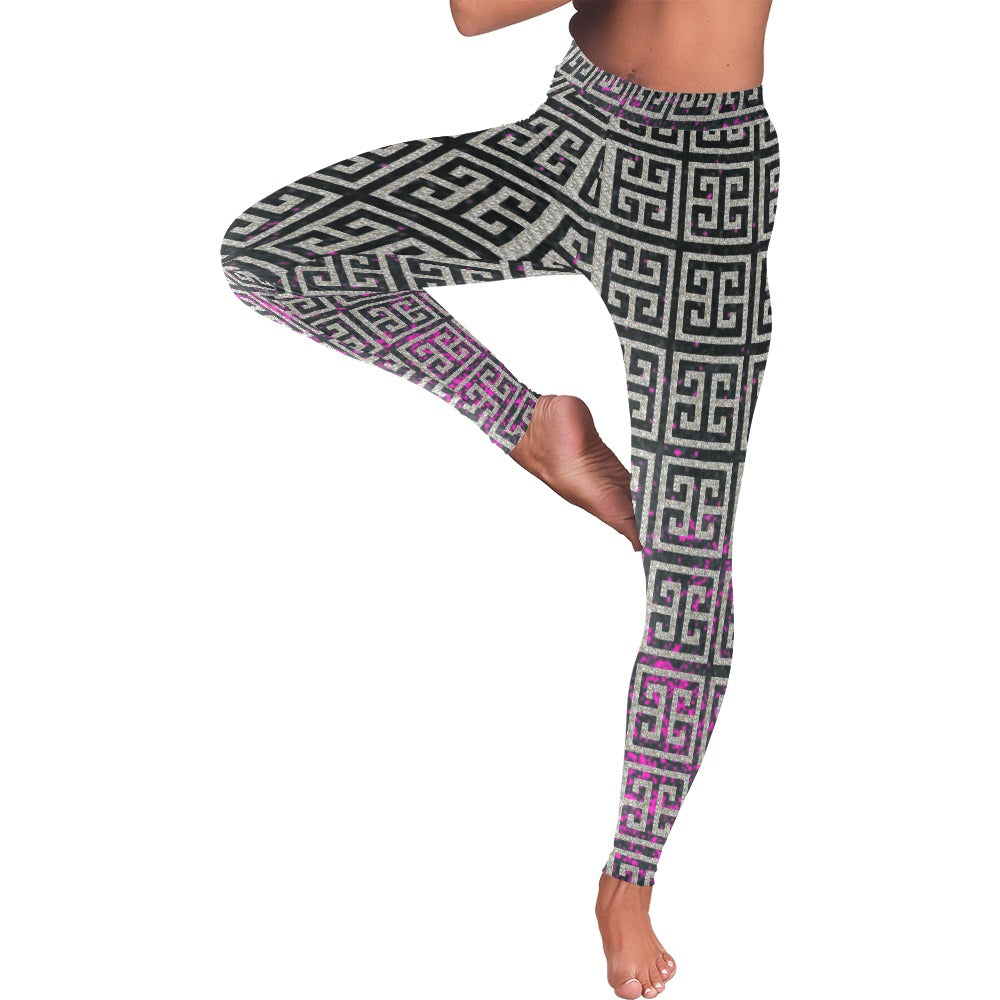 kokorepublic Women's  All-Over Low Rise Leggings (Model L05)