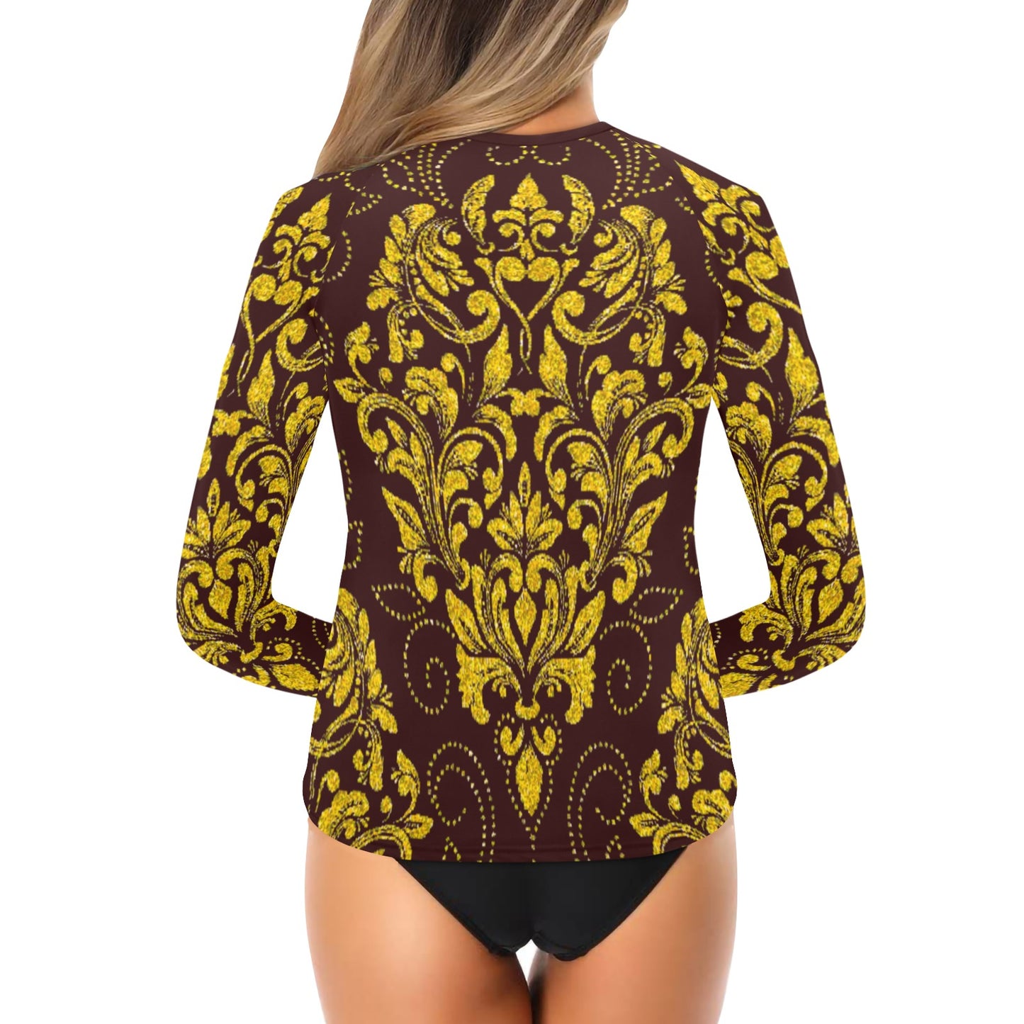 kokorepublic Women's Long Sleeve Swim Shirt (S39)