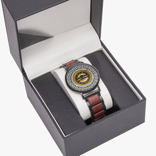 738. New wooden Strap Quartz Watch