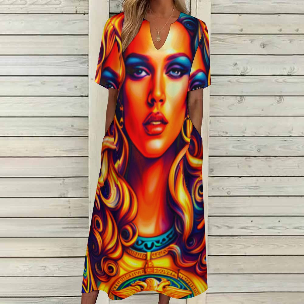 kokorepublic 7-point sleeve dress