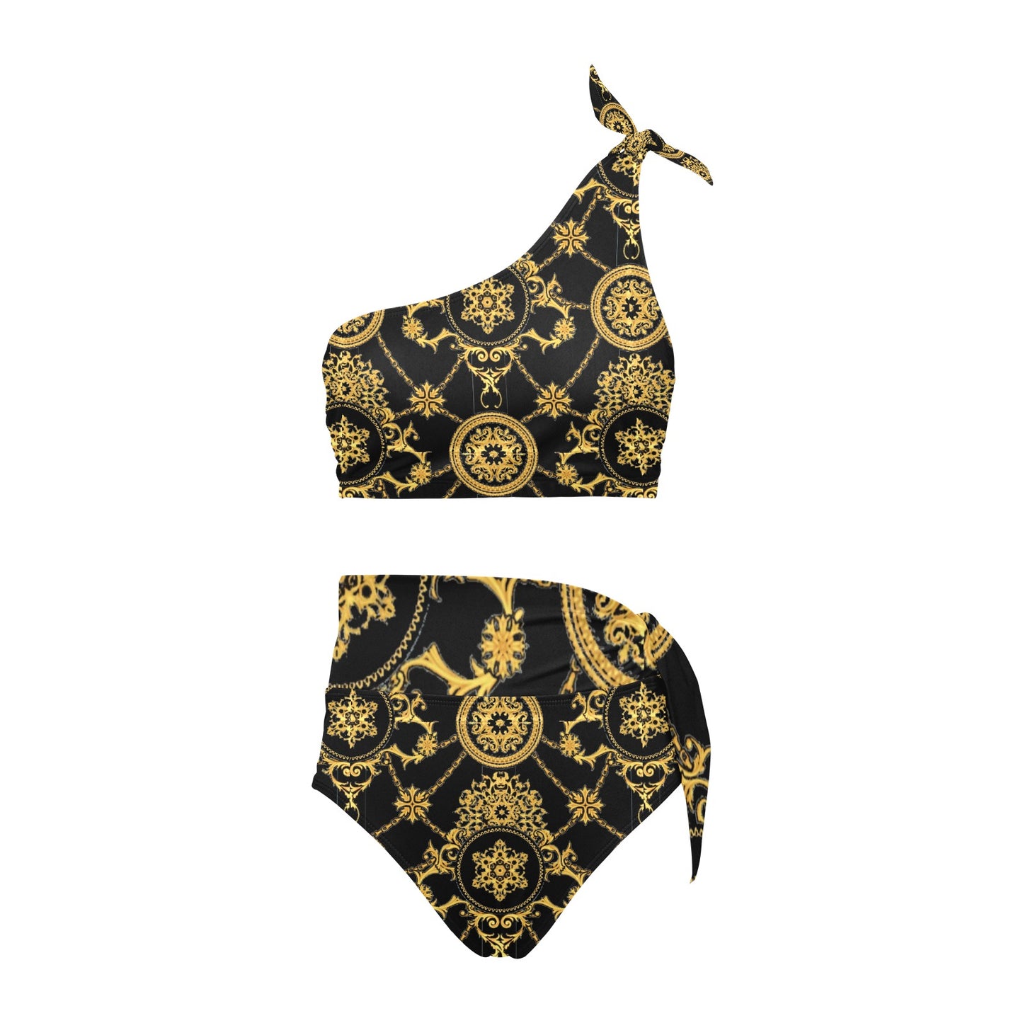 kokorepublic High Waisted One Shoulder Bikini Set (S16)