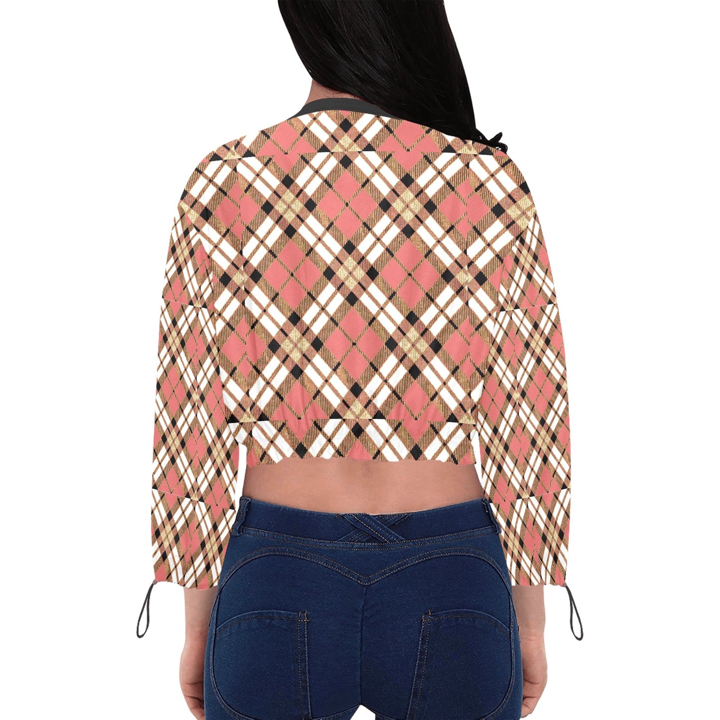 kokorepublicboutique Women's Chiffon Cropped Jacket (Model H30)