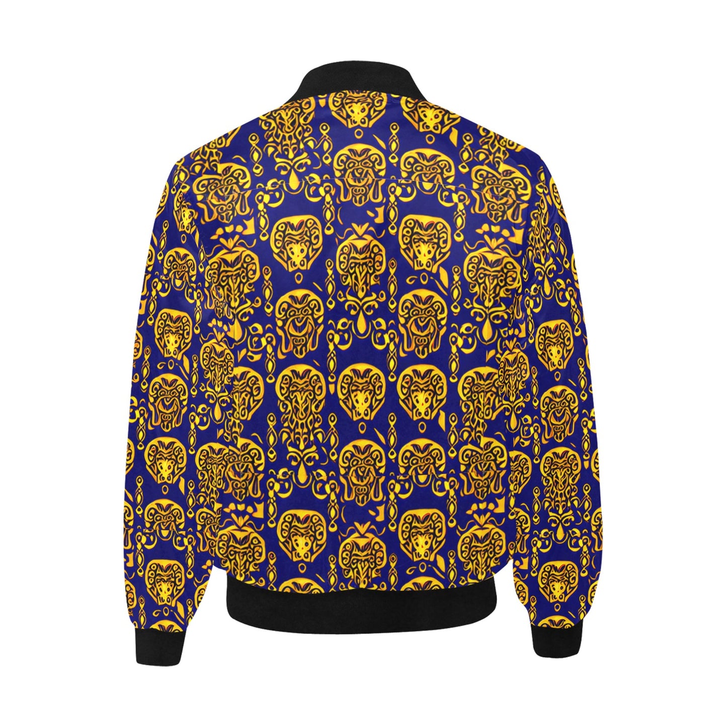Kokorepublic Men's All Over Print Quilted Bomber Jacket(Model H33)