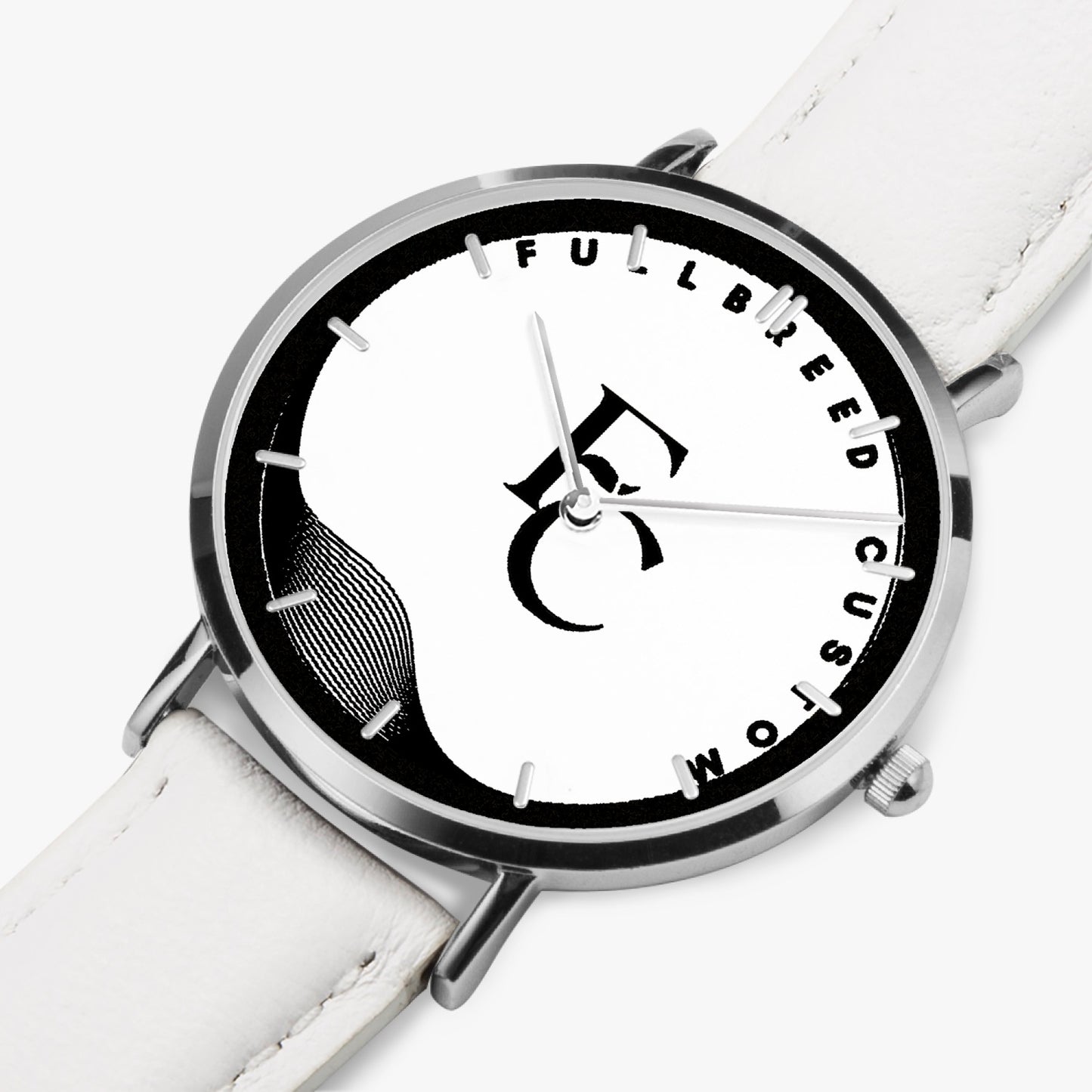 kokorepublic 165. Hot Selling Ultra-Thin Leather Strap Quartz Watch (Silver With Indicators)