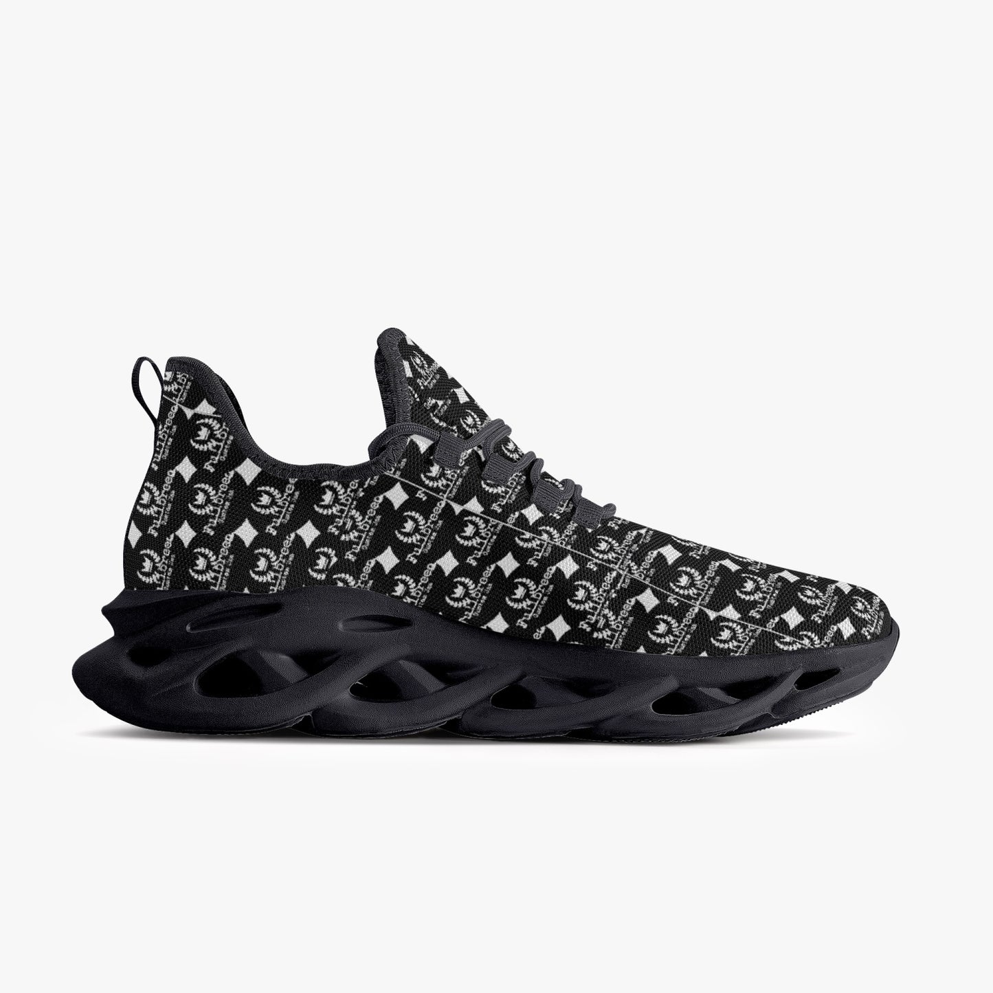 kokorepublic 312. Bounce Mesh Knit Sneakers - Black