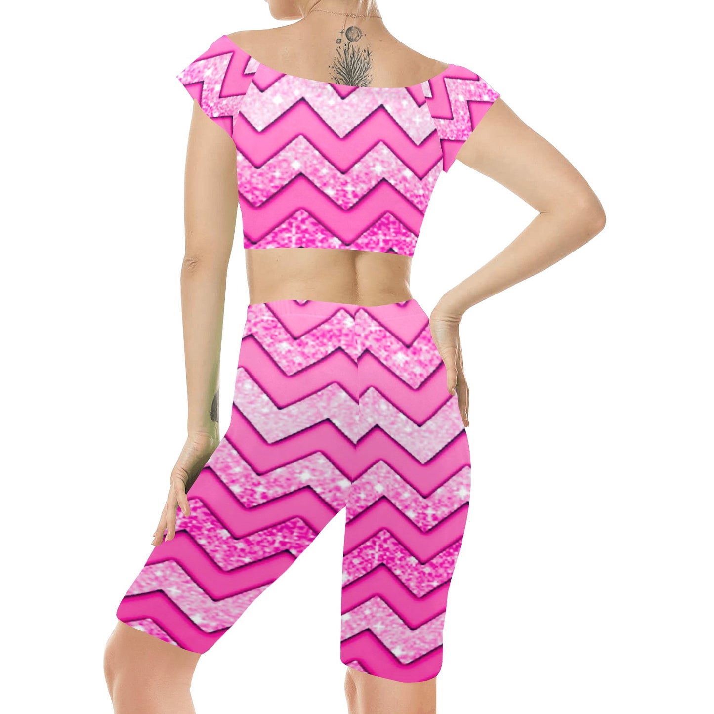 kokorepublic Women's Crop Top Yoga Set(Sets 06)