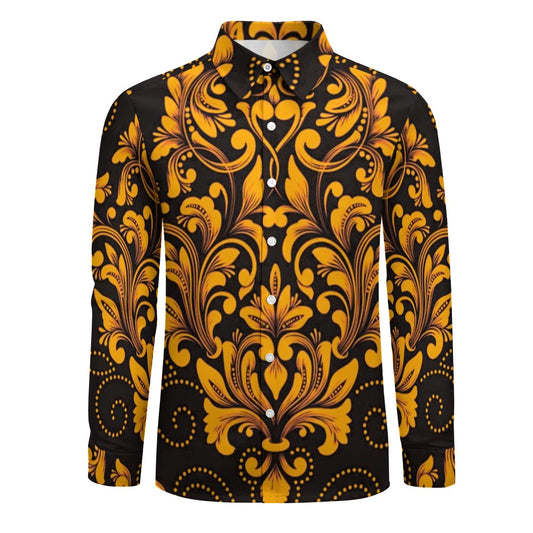 Peach Velvet Casual One Pocket Long Sleeve Shirt