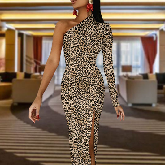 Half Sleeve Slit Dress