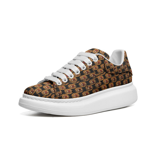 Unisex Non Slip Lace Up Leather Sneakers