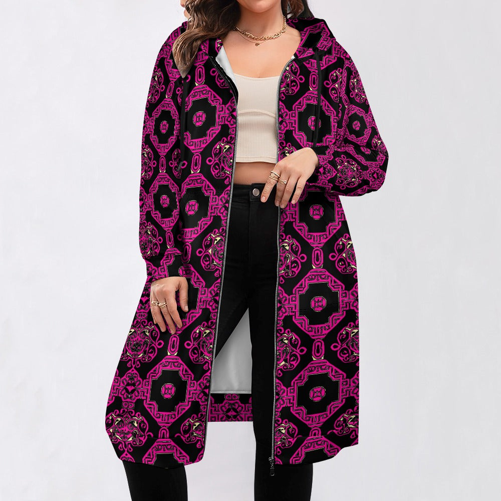 kokorepublic Women's full print long Hoodie