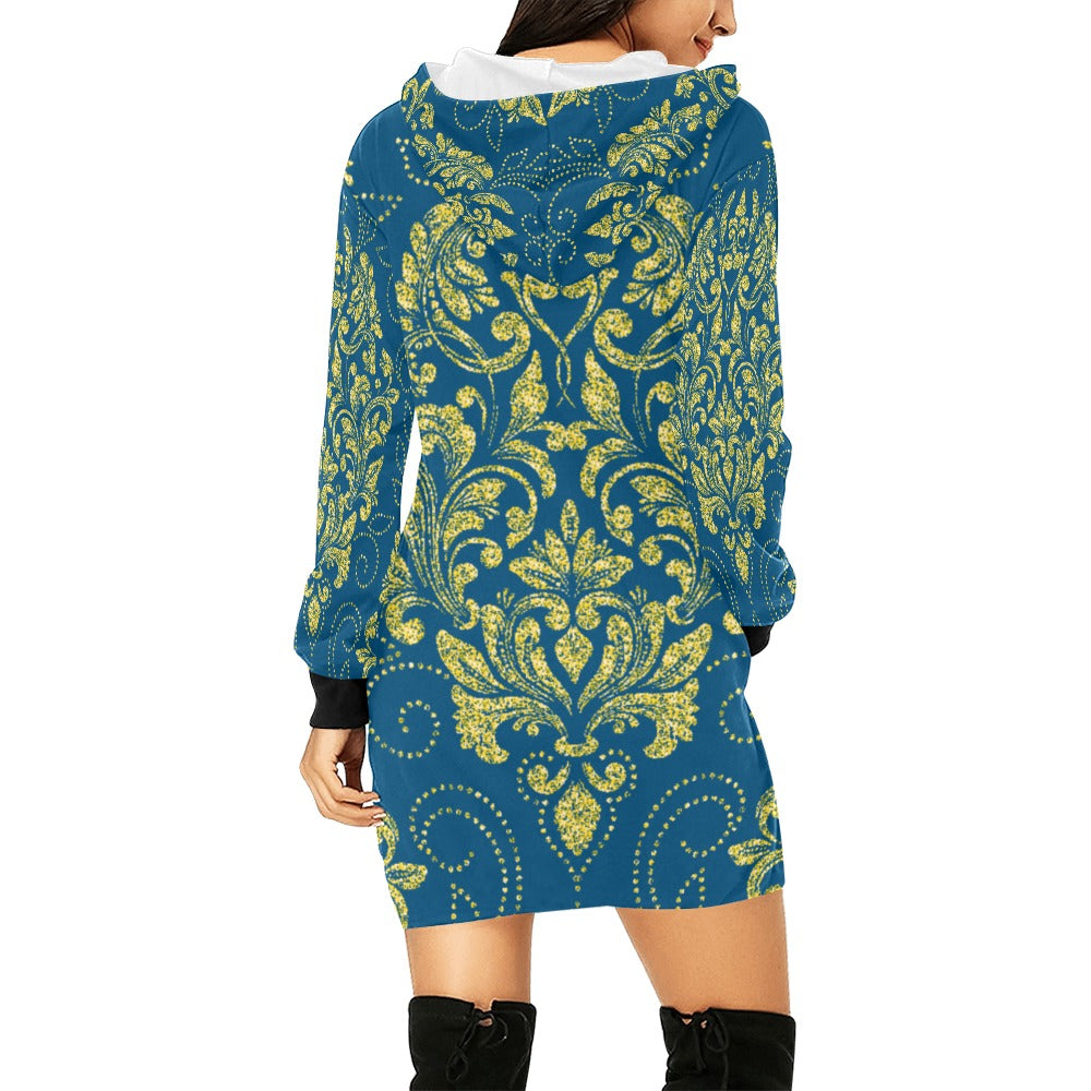 Kokorepublic Women's All Over Print Hoodie Mini Dress (H27)