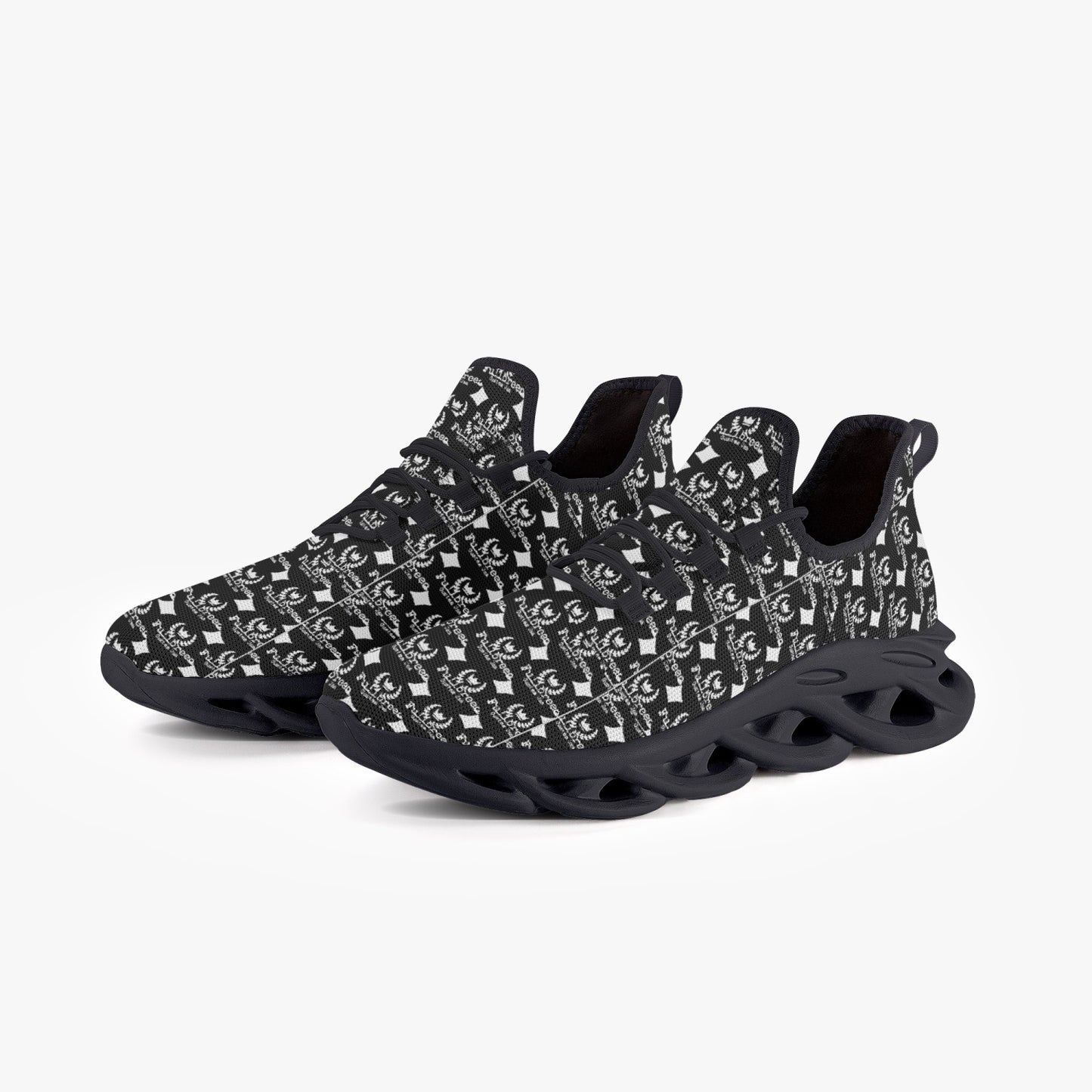 kokorepublic 312. Bounce Mesh Knit Sneakers - Black