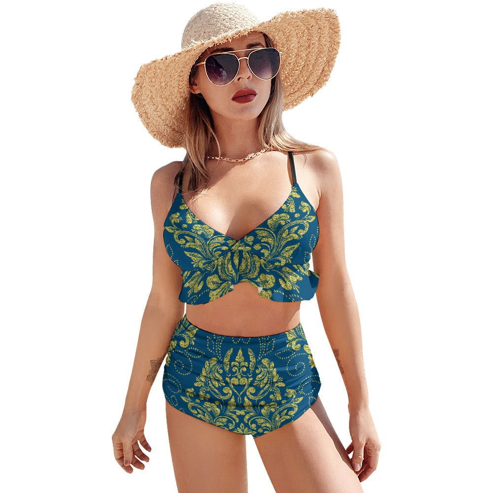 kokorepublic  Sexy Suspender Two-Piece Bikini Swimsuit