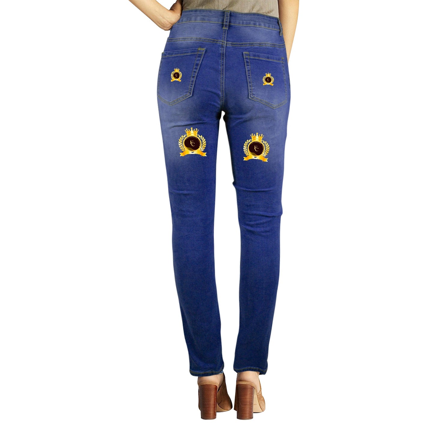 kokorepublic Women's Jeans (Front&Back Printing)
