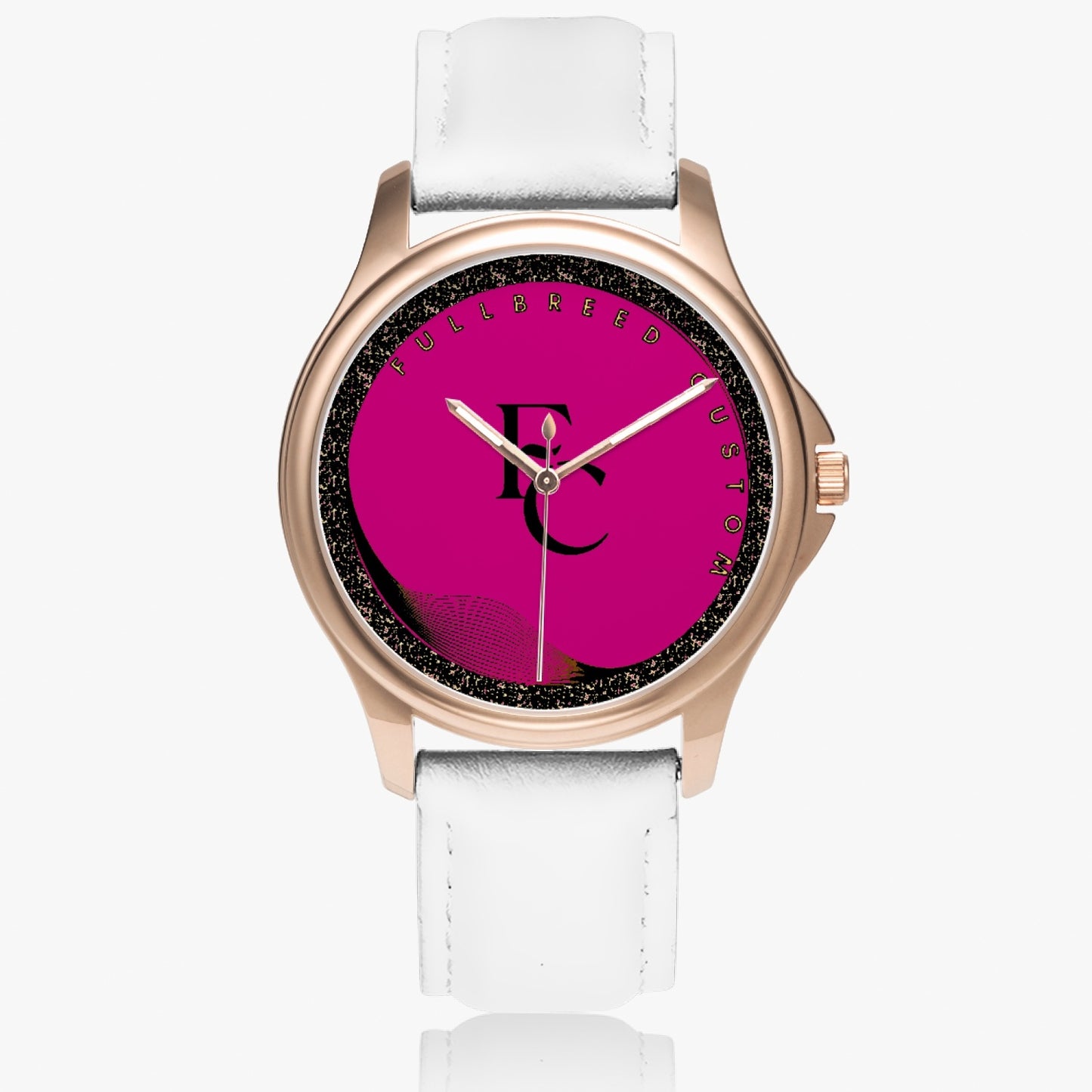 Fullbreed Collection148. Stylish Classic Leather Strap Quartz Watch (Rose Gold)