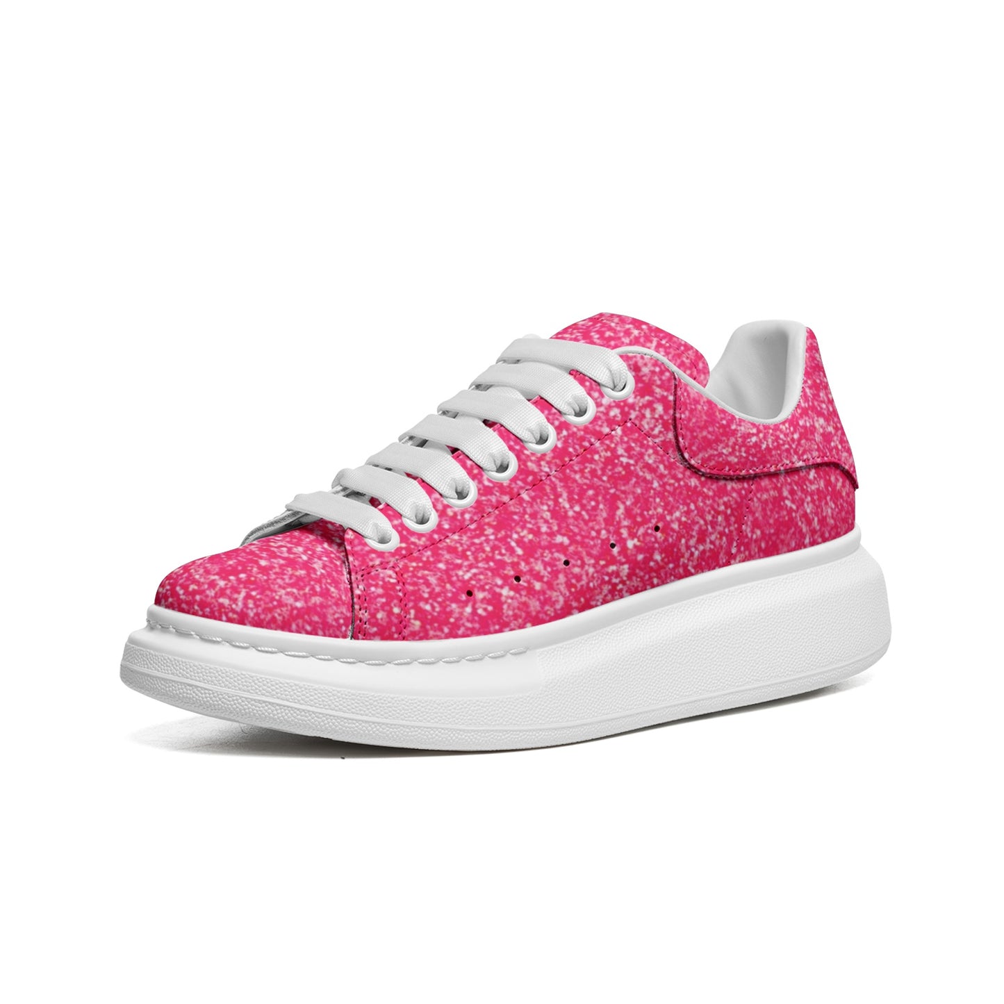 fullbreedcustom  Unisex Non Slip Lace Up Faux Leather Sneakers