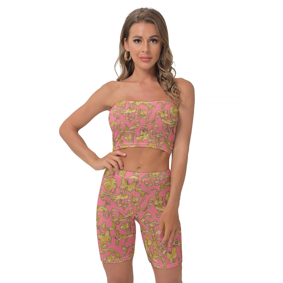 Kokorepublic Women's Breast Wrap Shorts Suit
