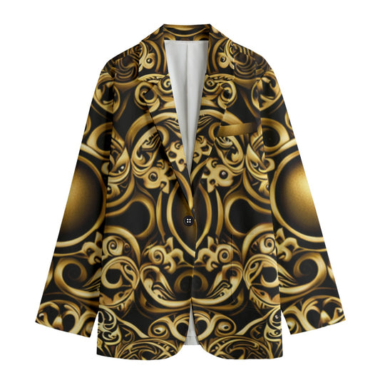Kokorepublic Print Women's Leisure Blazer | 245GSM Cotton