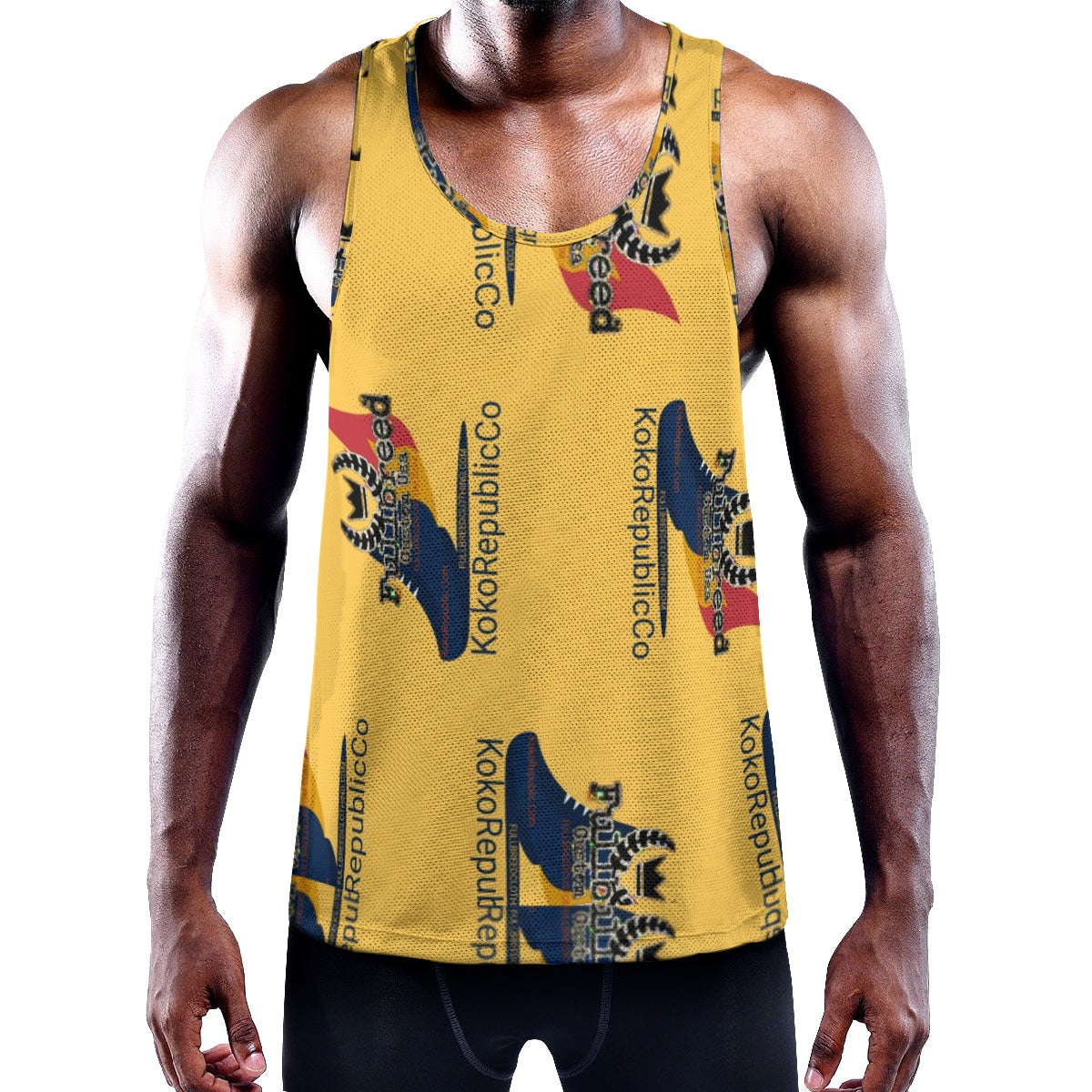 All-Over Print Men's Slim Y-Back Muscle Tank Top