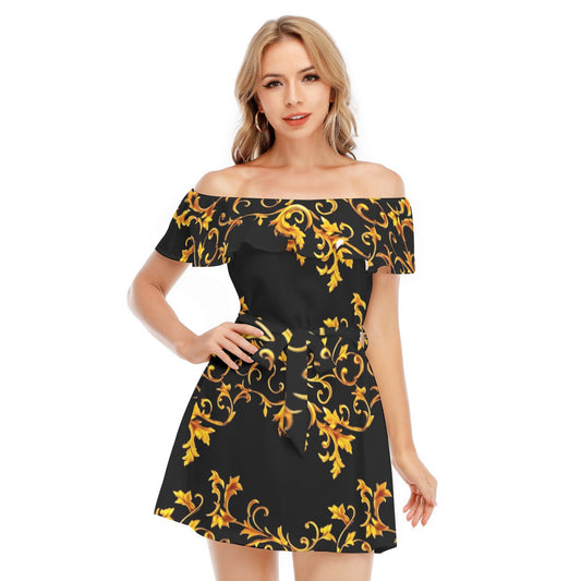 kokorepublic Women's Off-shoulder Dress With Ruffle