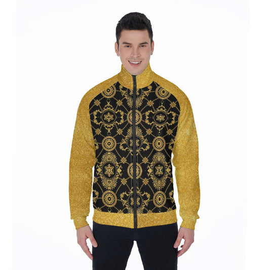 All-Over Print Men's Stand Collar Jacket