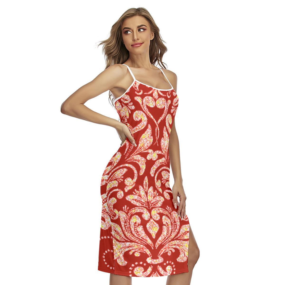 kokorepublic  Print Women's Back Cross Cami Dress
