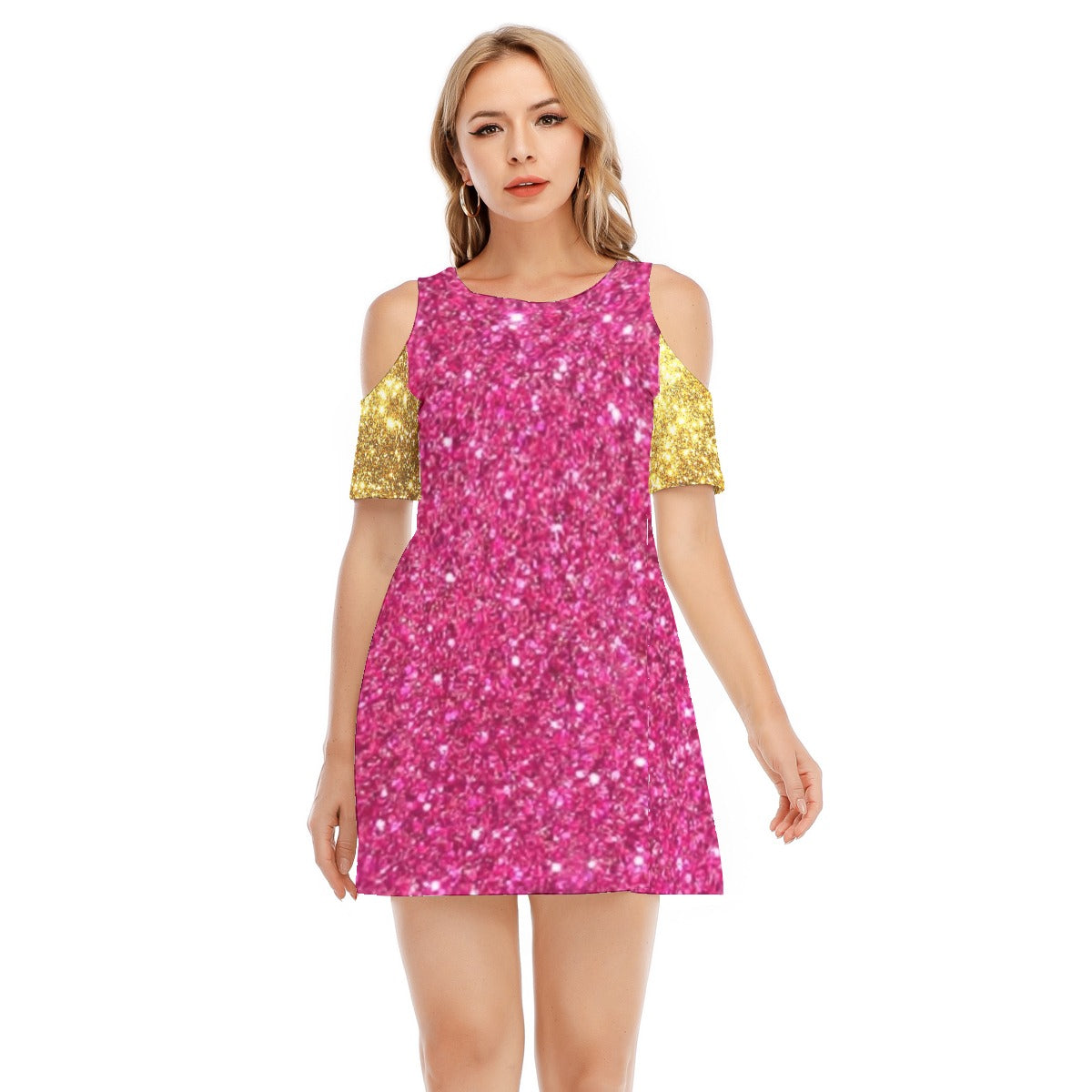 Kokorepublic  Women's Cold Shoulder Dress | 190GSM Cotton