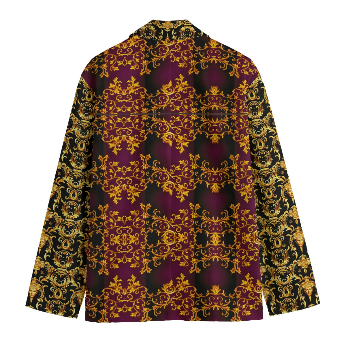 All-Over Print Men's Casual Flat Lapel Collar Blazer | 245GSM Cotton