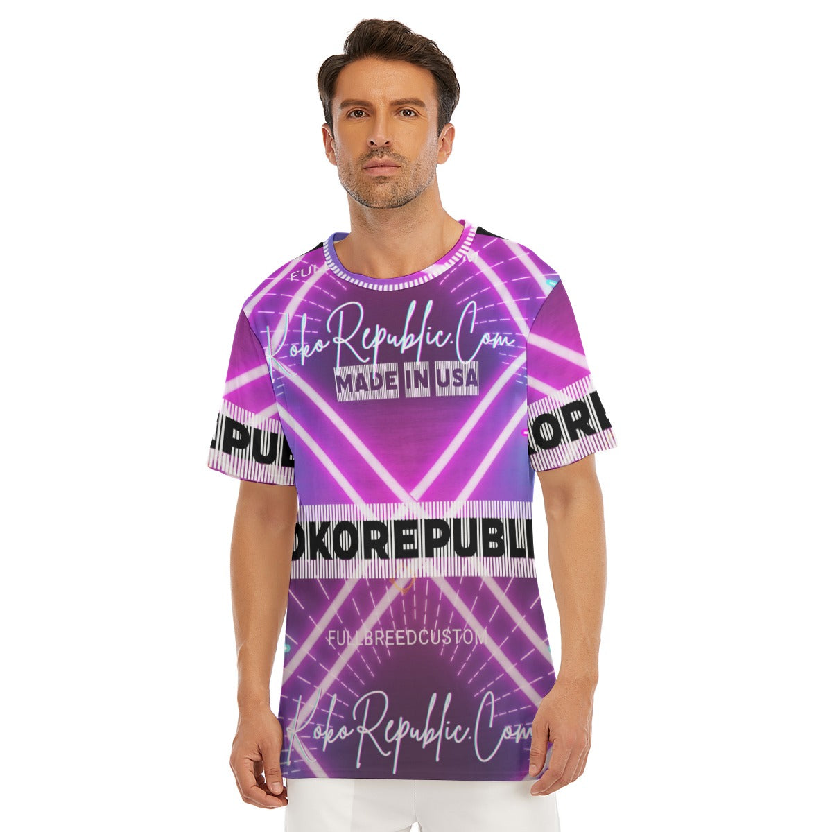 All-Over Print Men's O-Neck T-Shirt | 190GSM Cotton