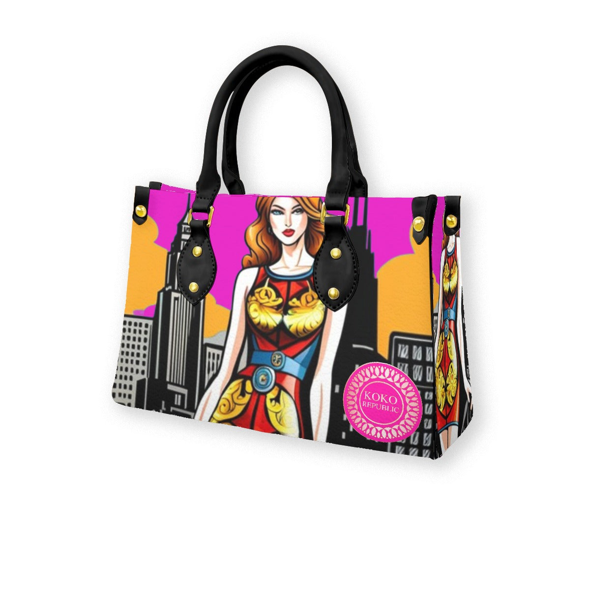 kokorepublic Women's Tote Bag With Black Handle