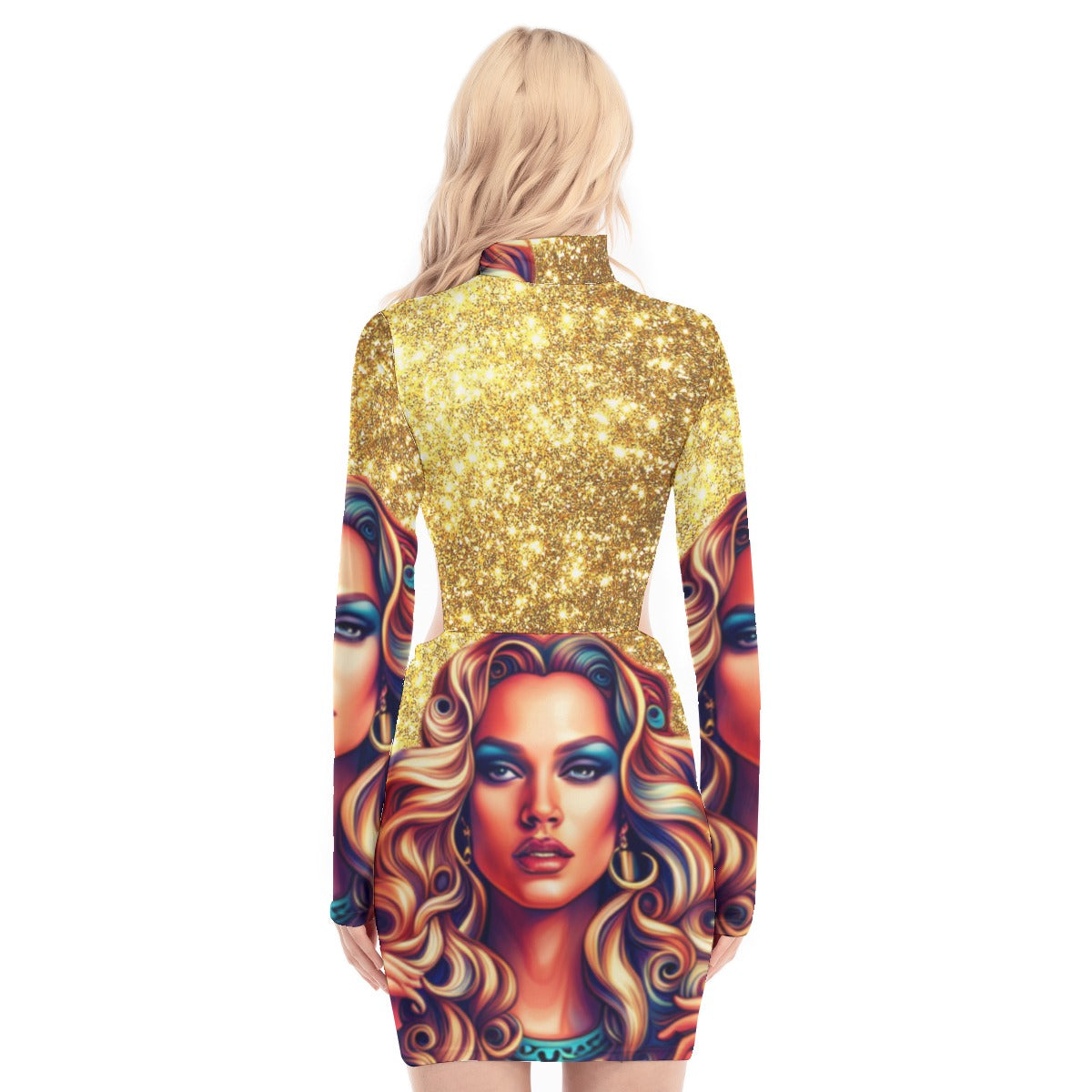 kokorepublic  Print Women's Waist Hollow Hip Dress