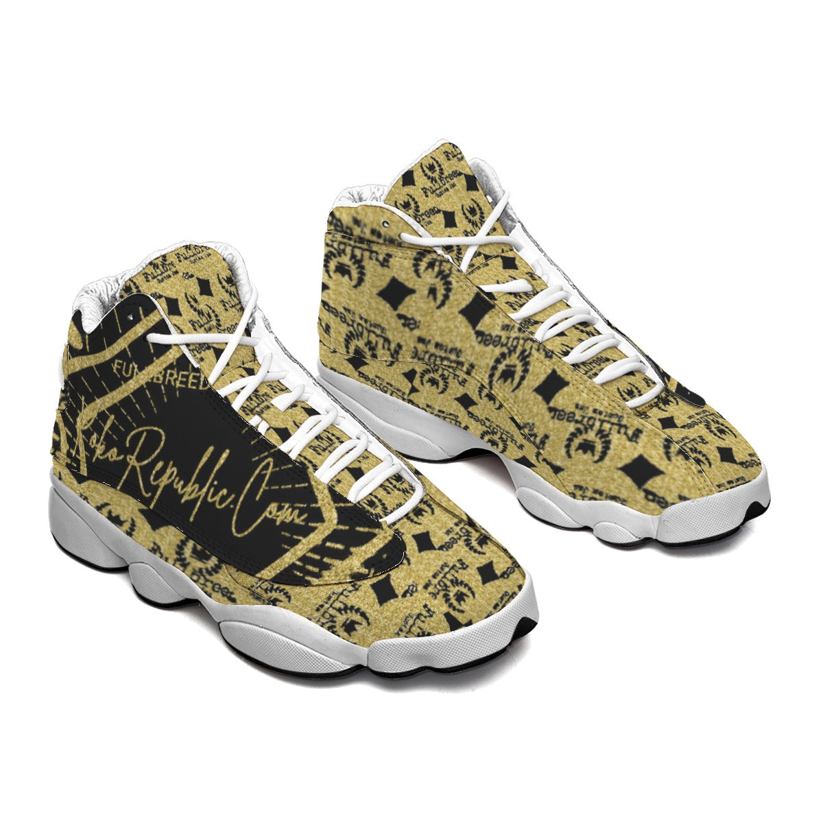 Kokorepublic Men's Curved Basketball Shoes With Thick Soles