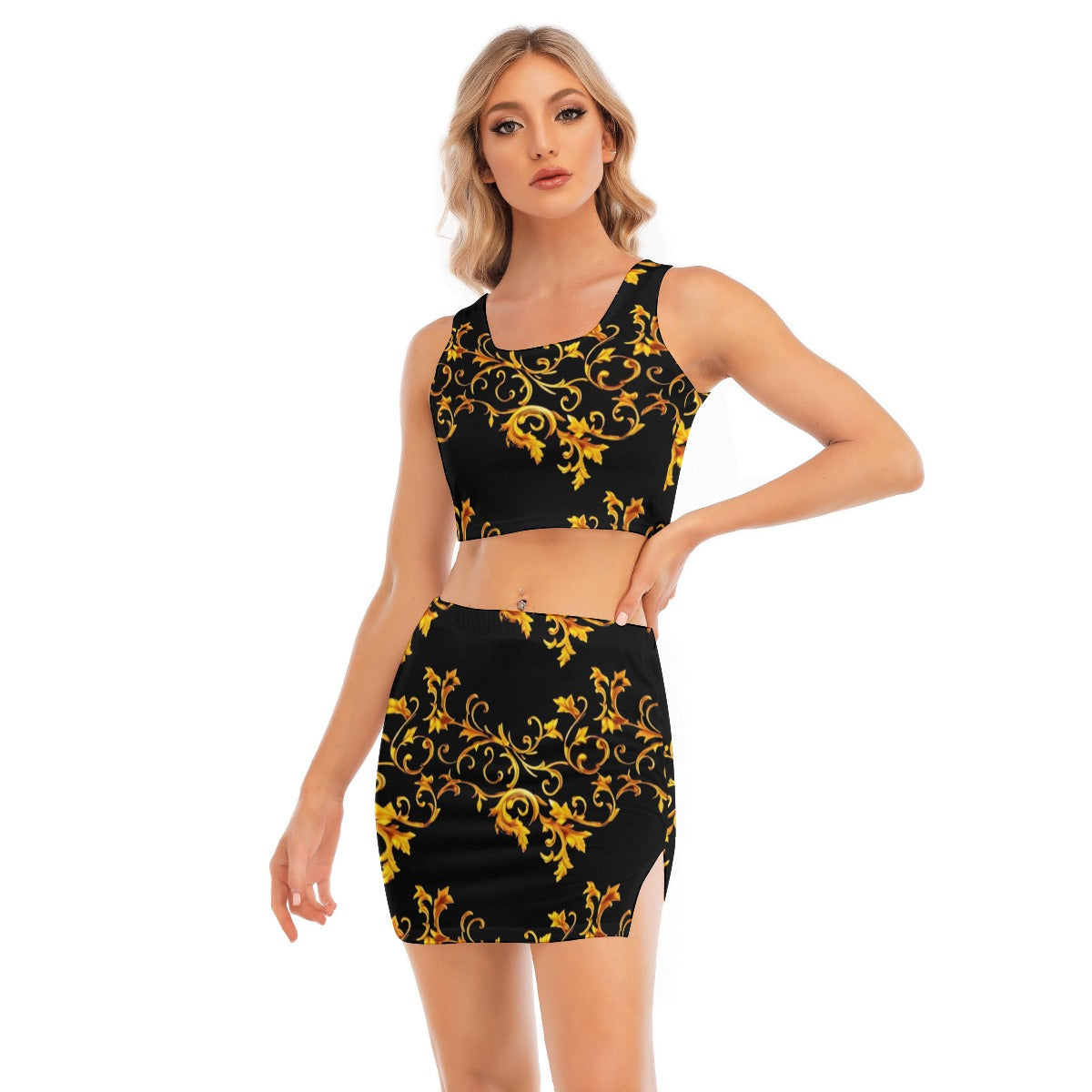 kokorepublic Women's Camisole And Hip Skirt Suit