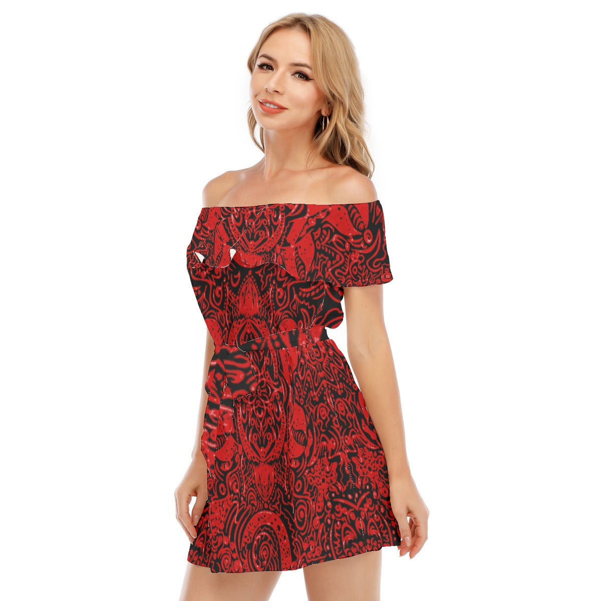 kokorepublic Women's Off-shoulder Dress With Ruffle