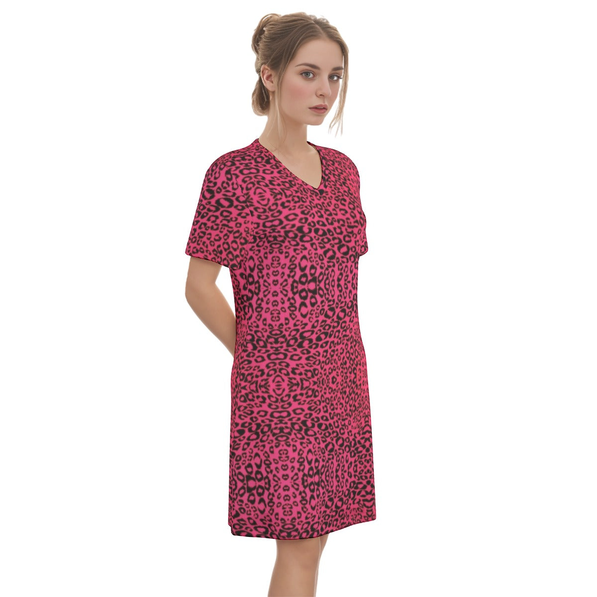 kokorepublic Women's V Neck Dress|180GMS Cotton