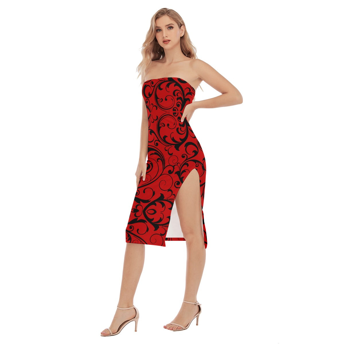 Kokorepublic Women's Side Split Tube Top Dress