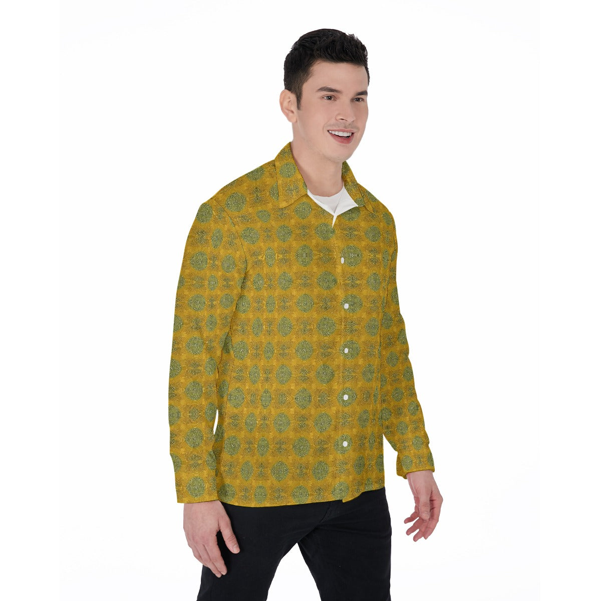 kokorepublic Print Men's Long Sleeve Shirt