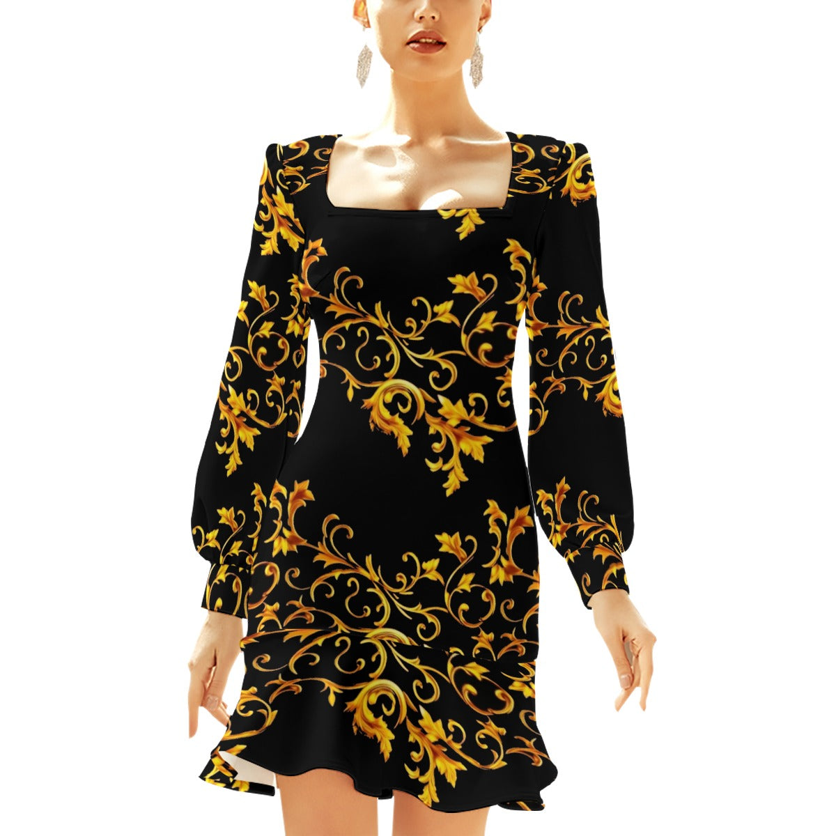 kokorepublic Women's Ruffle Hem Skinny Dress