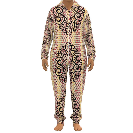 kokorepublic All-Over Print Unisex Thickened Home Jumpsuit