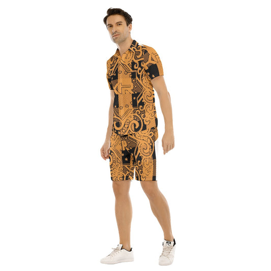 All-Over Print Men's Short Sleeve Shirt Set
