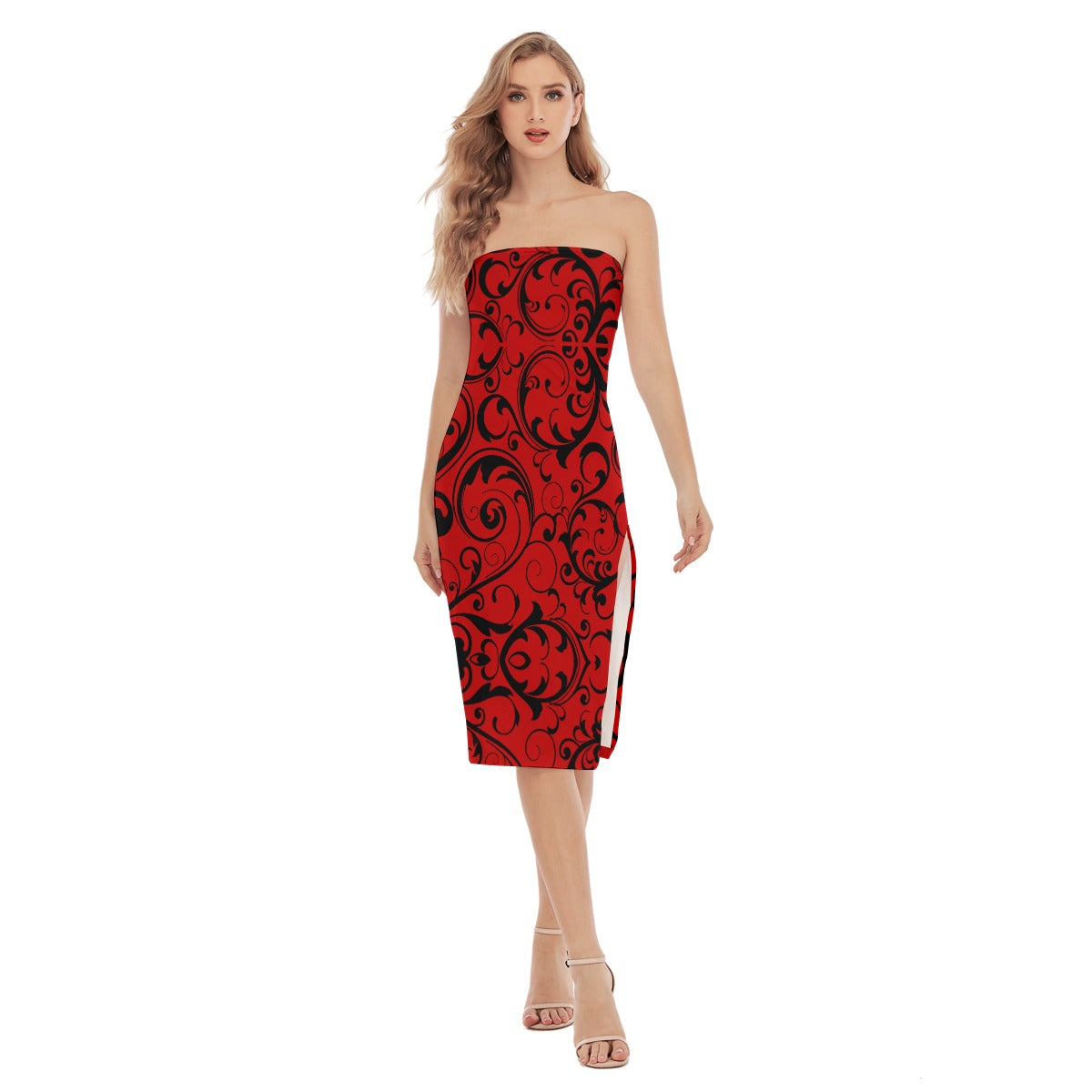 Kokorepublic Women's Side Split Tube Top Dress